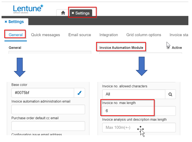 Invoice Number Length